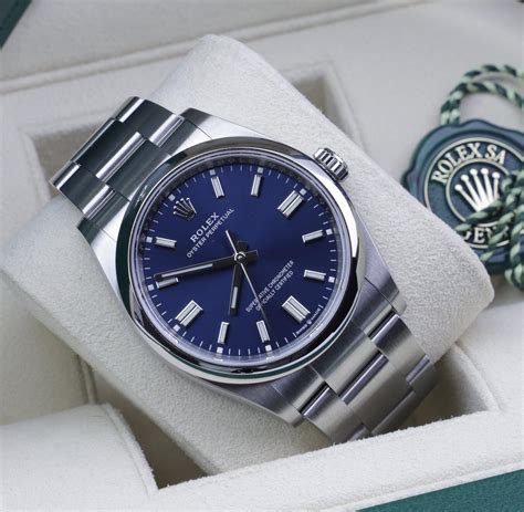 rolex oyster fond bleu